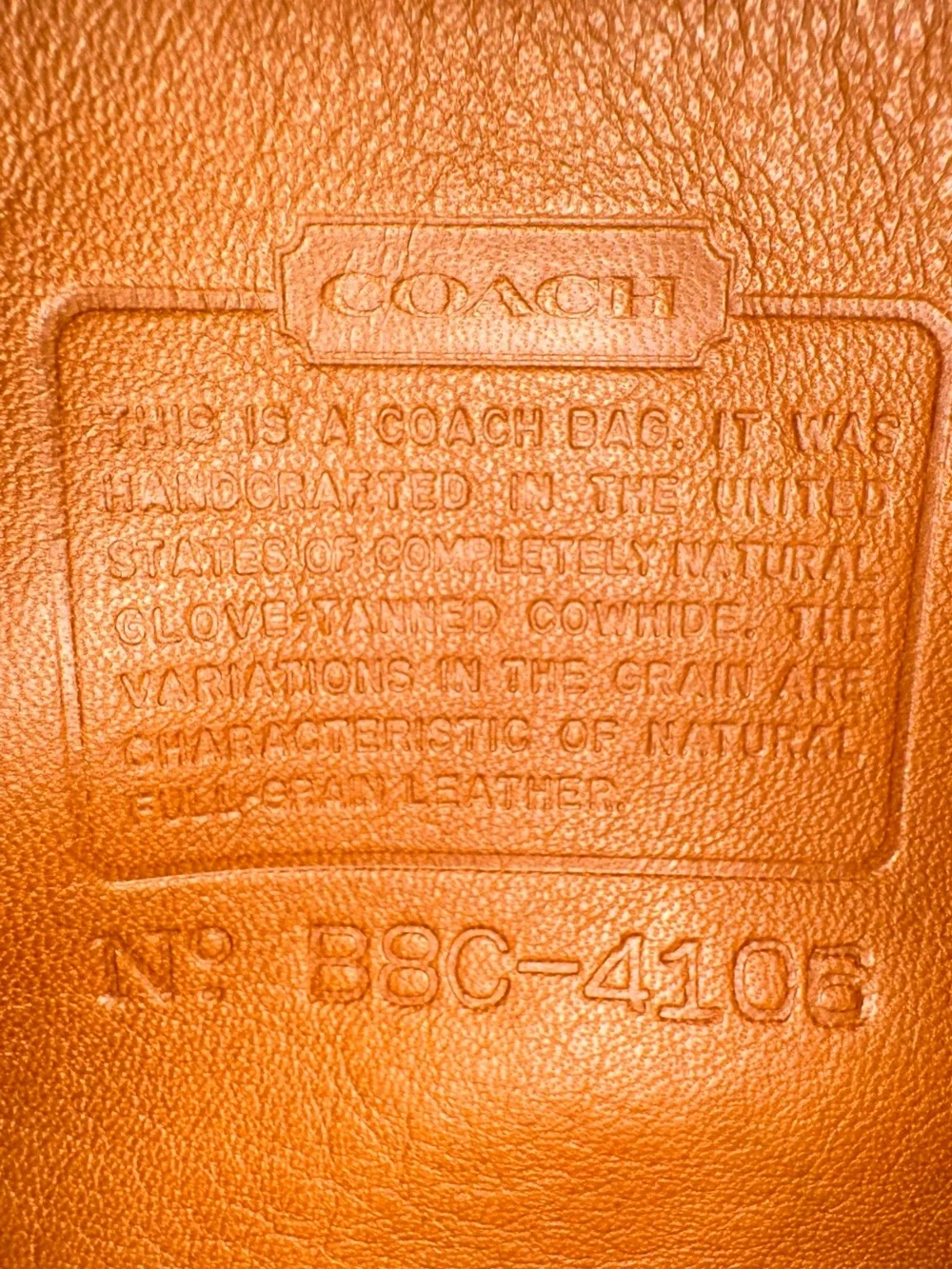 Coach Soho Small Satchel Glove Tanned Leather Toffee Vintage 1998